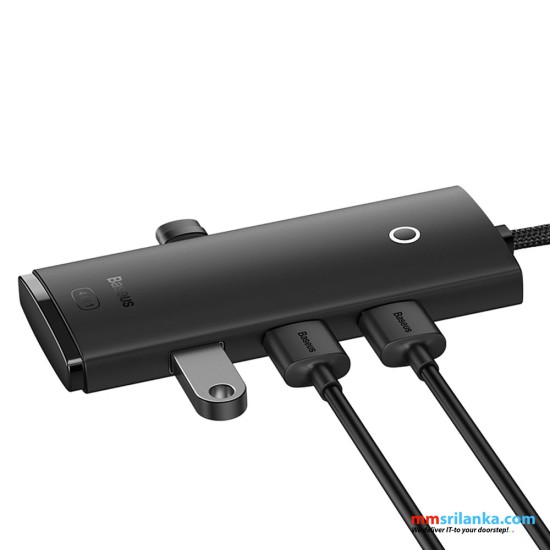 Baseus Lite Series 4-Port Type-C HUB Adapter (Type-C to USB 3.0*4) 25cm Black